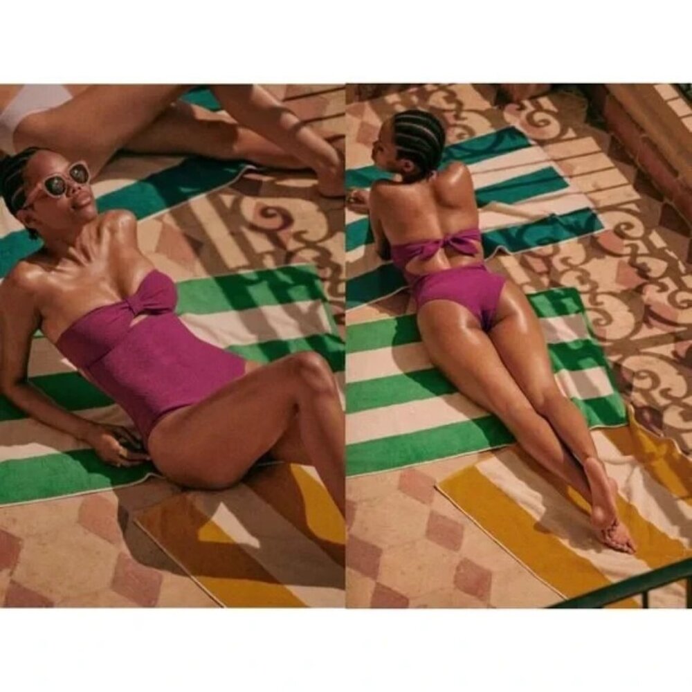 Sezane Magenta One Piece Swimsuit